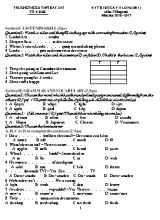 2 Đề thi học kỳ II môn Tiếng Anh 6 - Năm học 2016-2017 - Trường THCS & THPT Bát Xát